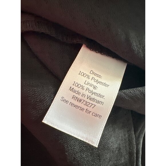 NWT Nine West Black Sleeveless Belted Midi Dress Polyester Lightweight Size XXL - Picture 5 of 5